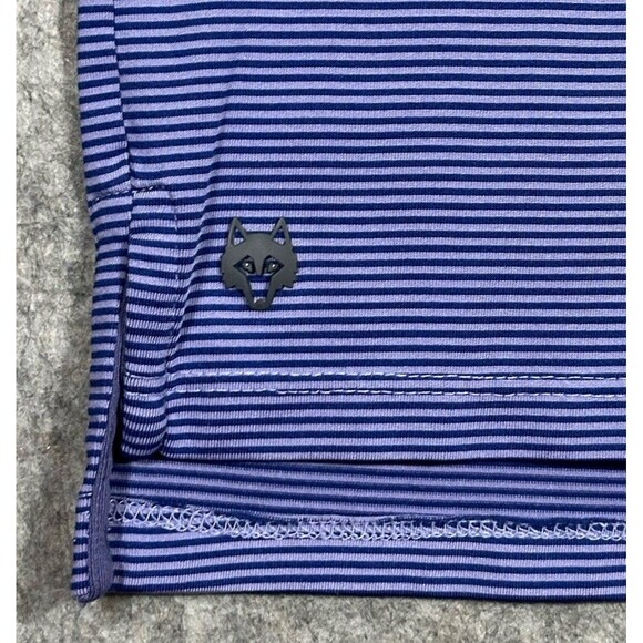 Greyson Saginaw Polo Shirt Men’s L Blue Striped Whisper Rock Golf Performance - Picture 4 of 9
